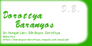 dorottya baranyos business card