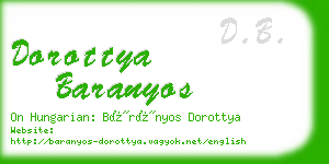 dorottya baranyos business card